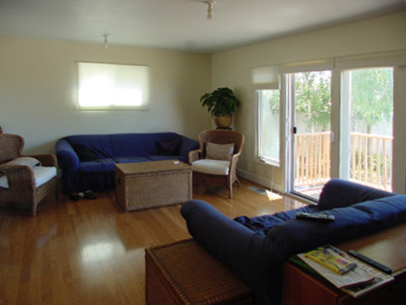 Downstairs Living Room - Overlooks rear yard and SF Bay.